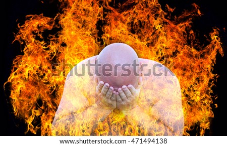 Sinner - Man in the flames of hell