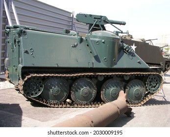 Sinsheim, Germany - Apr.15.2006: Swedish Army Pansarbandvagn 301 APC displayed in the museum