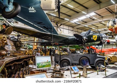 SINSHEIM, GERMANY - MAI 2022: Black Twin-engined Bomber Combat Aircraft Junkers JU 88 1936 WW2 3rd Reich Nazi Germany Luftwaffe