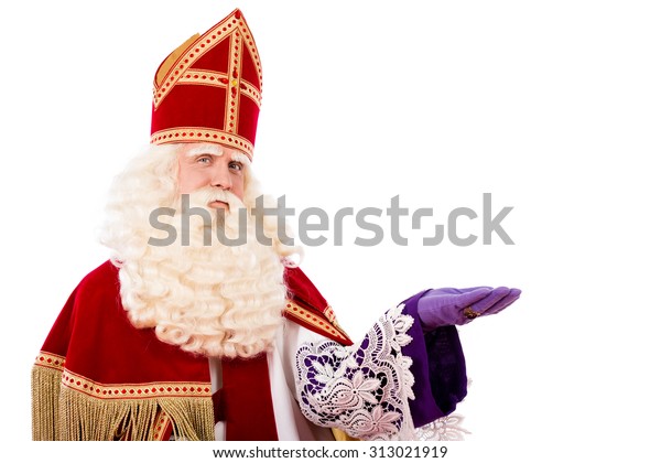 Sinterklaas Portrait Isolated On White Background Stock Photo 313021919 ...