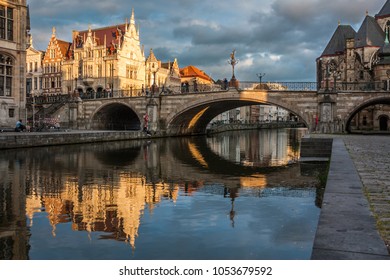 Sint-Michiels bridge at Ghent (Belgium)