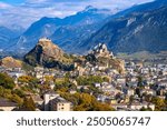 Sion, Switzerland in the Canton of Valais in the afternoon.