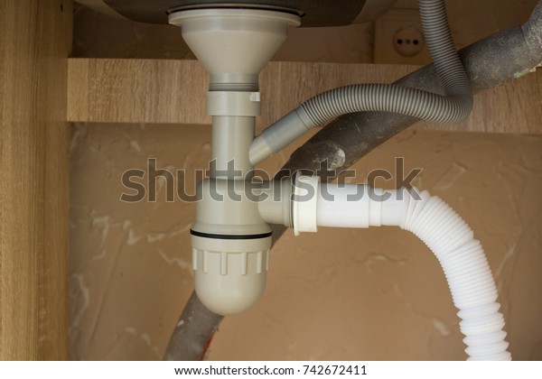 Siphon Pipes Under Kitchen Sink Kitchen Stock Photo Edit