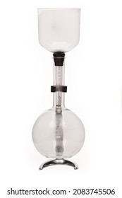 Siphon Vacuum Coffee Maker On White Background