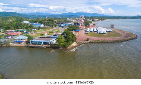 Sipitangsabahjuly 62018aerial View Esplanade Sipitang Townsabah Stock ...