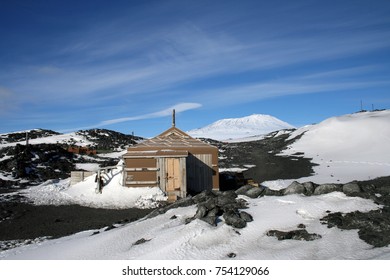 Sir Ernest Shackleton's Hut By The Shores Of McMurdo Sound, Antarctica.