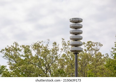 Siren tower on a pole - Tornado warning