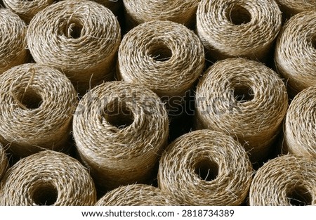 Sisal Twine Spools Background pattern