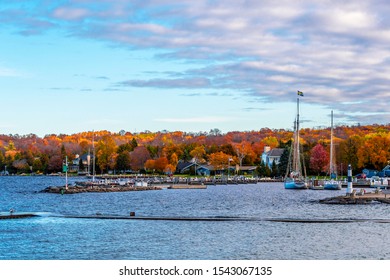 Sister Bay Town Harbour View Door Stock Photo (Edit Now) 1543067135