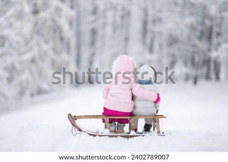 Similar – Image, Stock Photo Rear view of snow-covered car at night