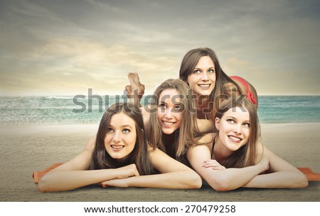 Sisters at the beach 
