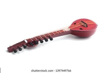 sitar isolated on white background