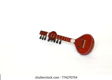 sitar isolated on white background