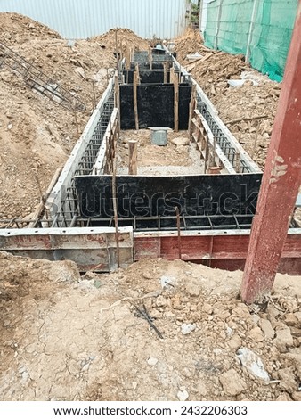 Site construction with metal on ground