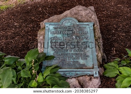 Site of First Courthouse Marker, Bedford, Pennsylvania, USA