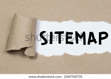 Sitemap text Appearing behind Torn Paper