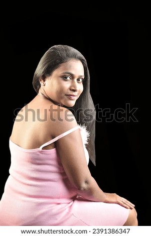 Sitting pose with pink color will exhibit her inner beauty and curvey structure to the world