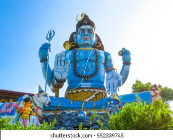 Sitting Statue Of Lord Shiva At Koneswaram Hindu Temple Sri Lanka