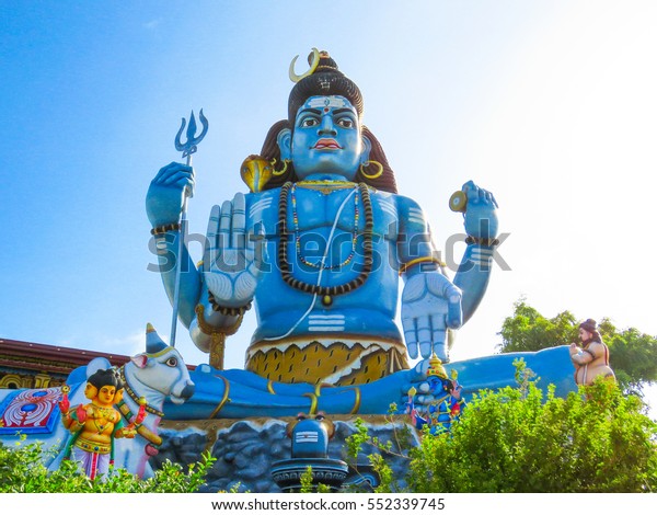 Sitting Statue Lord Shiva Koneswaram Hindu Stock Photo 552339745 ...