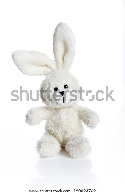 white stuffed bunny