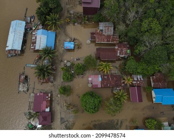 Situation Of The Sintang Flood In West Kalimantan, Indonesia In 2021