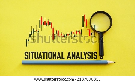 Situational Analysis is shown using a text and magnifying glass