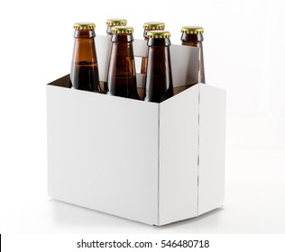 Six Bottles Of Beer In Cardboard Carrier