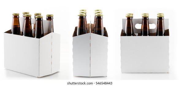 Six Bottles Of Beer In Cardboard Carrier