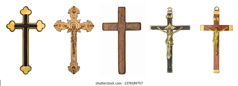 Six different cross isolated over white - Powered by Shutterstock