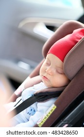 Six Months Old Baby Sleeping In Car Seat