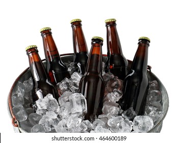 Six Pack Of Beer In Ice Bucket