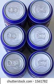 Six Pack Of Cold Drinks Cans