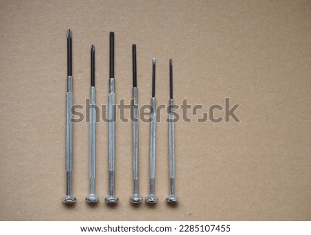 Six piece precision screwdriver set.