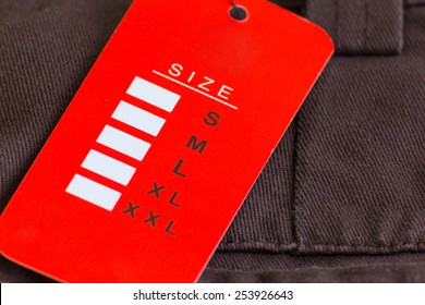 Size Tag On Brown Pants