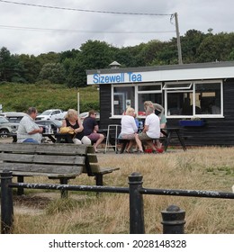 Sizewell, Suffolk, UK - 20 August 2021: The Beach Cafe Sizewell Tea.