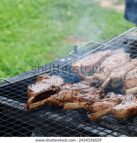 Sizzling Grilled Lamb Chops with White Smoke