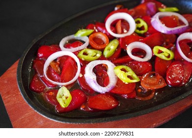 Sizzling Hotdog In Sizzling Plate