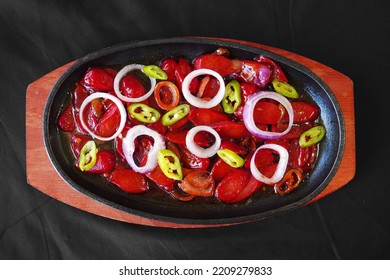 Sizzling Hotdog In Sizzling Plate