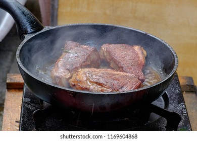 Sizzling Pan Fried Steaks