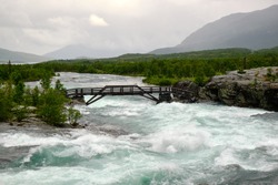 The Sjoa River Provides The Outlet From Lake Gjende At Gjendesheim In The Jotunheimen Mountains Of Norway's Jotunheim National Park. It Flows Eastward Into The Gudbrandsdalslågen River.