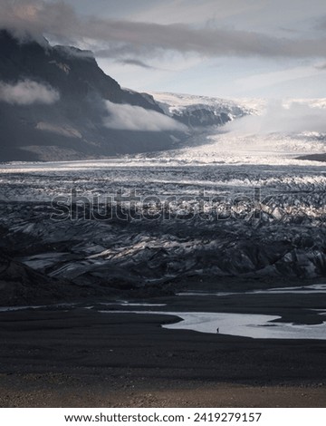 Skaftafell glacier in summer, Iceland