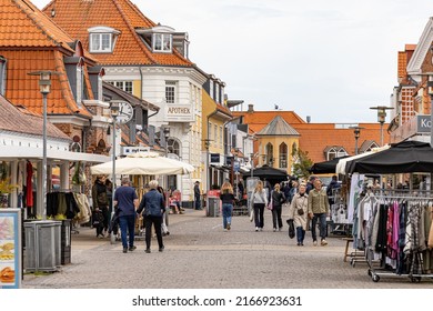 Skagen, Denmark June 7, 2022 The Main Shopping Street