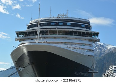 Skagway Alaska U.S.A 10-02-2022
Front Of A Big Cruise Ship 