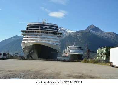 Skagway Alaska U.S.A 10-02-2022
Two Cruise Ships In Alaska Port 