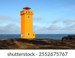 Svörtulof or Skalasnaga lighthouse 1932, Snaefellsnes peninsula, Vesturland, West Iceland, Iceland