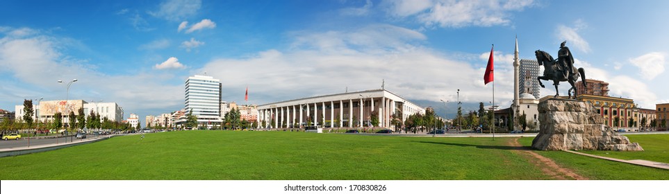 Skanderbeg Square In Tirana, Albania