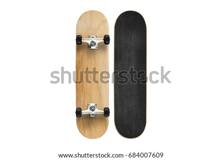 Skateboard isolated on white background. Sport