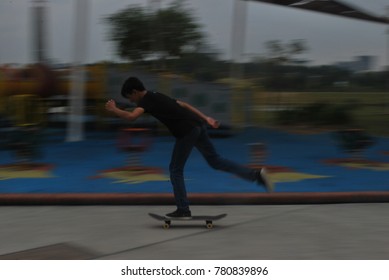 Skateboard Panning At Cyberjaya 