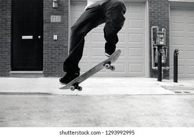 Skateboarder Kick Flip