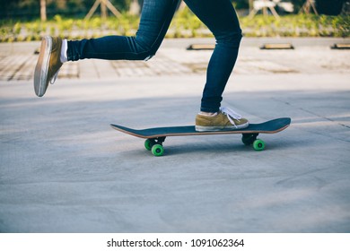 Skateboarder Skateboarding On Parking Stock Photo 1091062364 | Shutterstock